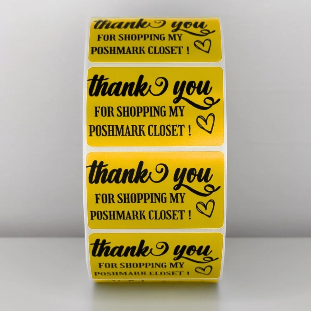 Thank You for Shopping My Poshmark Closet Stickers | THANK YOU STICKERS
